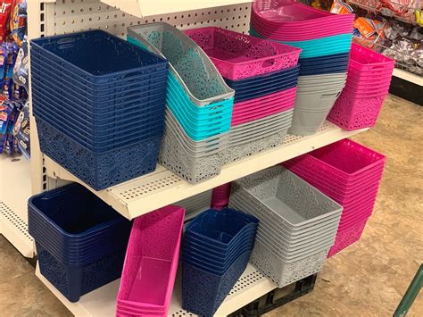 dollar tree metal box|stackable container from dollar tree.